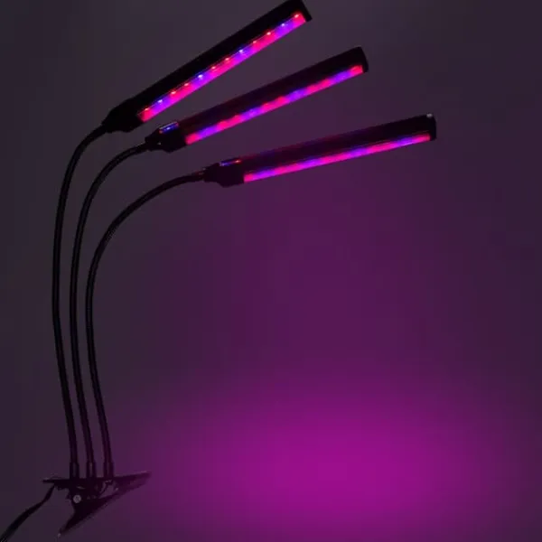 LED-växtlampa 72 dioder TIMER 25 W hemmaodling utan nätadapter