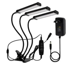 Outlet LED-växtljus, Fullspektrum, Dimbar Tidtagning, 12V Adapter 60W Kit För Växt- & Örtplantering