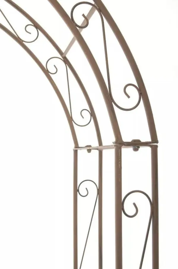 New Lenz Antique Brown Metal Rose Arch - 264 cm High Climbing Trellis for Gardens Valvbågar, Spaljéer, Bersåer & Pergolor