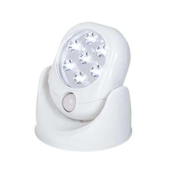 New Light AngelTrådlös LED-sensorLjus vit (rund) med rörelsesensor Säkerhetslampor