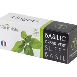 Outlet Lingot® stor grön ekologisk basilika - REAL - Refill för grönsaksträdgård inomhus - Classic, SMART, Connect, Exky® Fröer & Lökar