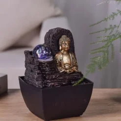 Hot Liten hartsfontän inomhus med Theravada Buddha LED Fontäner & Dammar