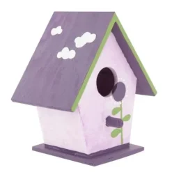 Clearance Liten rund holk i trä 10 x 8 x 6 cm För Fåglar & Småvilt