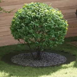 Discount lämplig för Flat trädring Olivgrön Ø90 / 120 cm Stål Trädgårdsprydnader