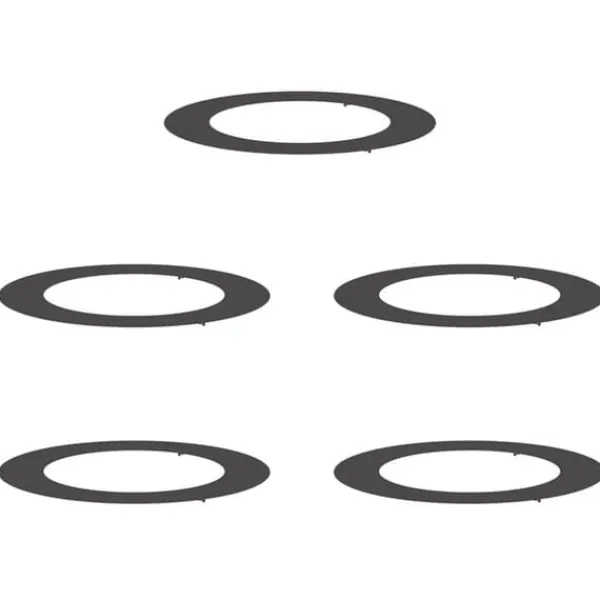Clearance lämplig för Flat Trädringar 5 pcs Svart Ø60 / 90 cm Stål Buskar