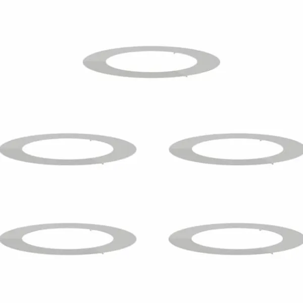 vidaXL lämplig för Flat Trädringar 5 pcs Silver Ø60 / 90 cm
