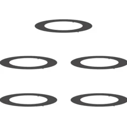 New lämplig för Flat Trädringar 5 pcs Svart Ø60 / 90 cm Stål Buskar