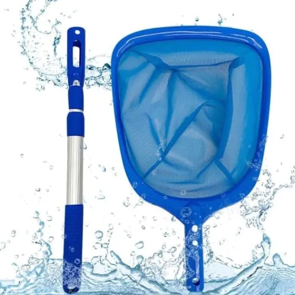 Lollanda Poolhåv/Poolskummarhåv med justerbar teleskopisk aluminiumstång, Utdragbar från 44 cm till 90 cm Lövskummar för Pool & Spa Pool- & Spatillbehör