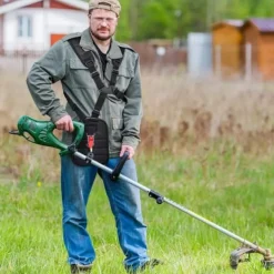 Lollanda Röjsele ,Axelrem för Grästrimmer ,Sele till röjsåg, Justerbar Dubbel Trimmersele, Sele för trimmer
