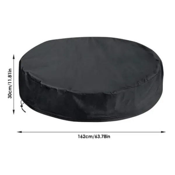 Lollanda Rund Poolöverdrag runt för Barn – Täckduk för pool,Skydd till Sandlåda & Leksaker, Solskydd och Överdrag till Hundpool, 162x30cm