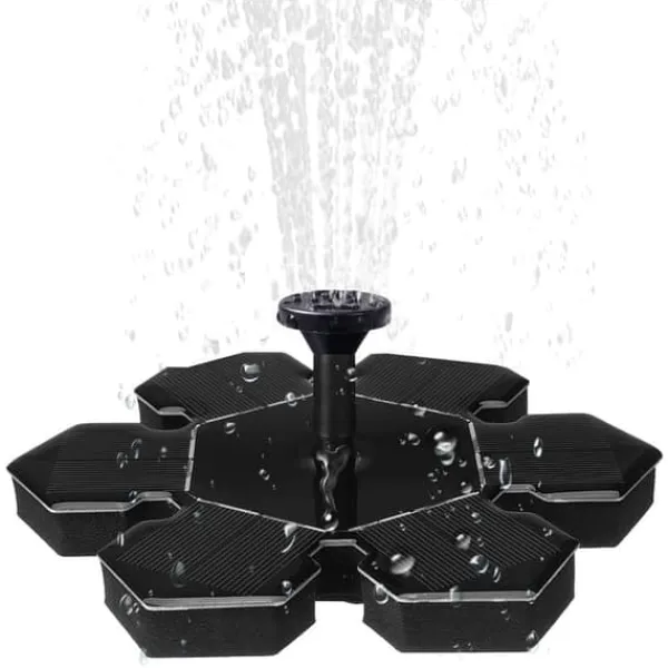 Hot Lollanda Solcellsdriven Fontänpump med 7 Munstycken - Flytande Sol Fontänpump, för Trädgård, Pool och Fågelbad Fontäner & Dammar