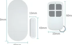 Lollanda Trådlöst för Dörr och fönsterlarm – 130 dB Larm, 2 Fjärrkontroller, Enkel Installation, Hemlarmssystem