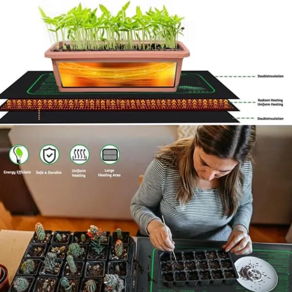 Online Lollanda Värmematta för Frögroning, äxtvärmematta Seedling Heat Mat 25x52cm, IP67 Waterproof, Plant Propagation, för Växter och hydroponisk Fröer & Lökar