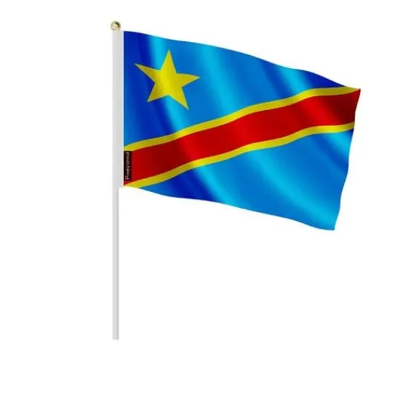 Hot Lots Mini Drapeau republiken Kongo 14 x 21 cm 50 i styck Flaggor & Vindstrutar