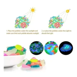 Sale Luminösa Stenar - Ej specificerat - 300 Bitar - Fluorescerande - Akvariedekoration - Färgglada Trädgårdsstenar & Klivstenar