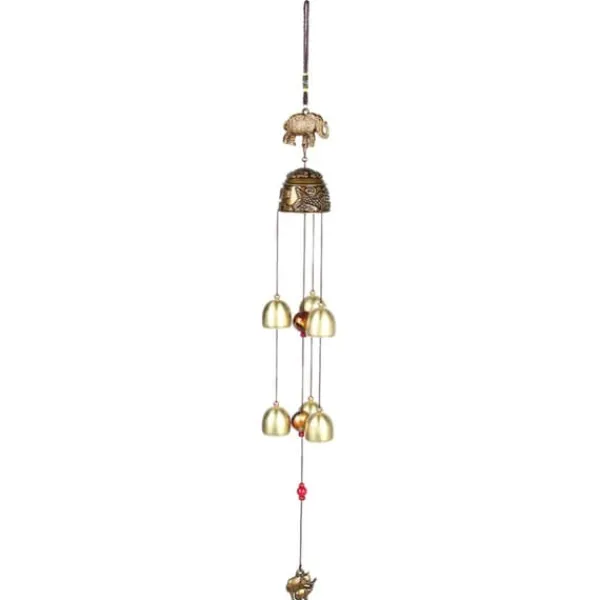 Clearance Lycka till Feng Shui Color Elephant Wind Chimes - Kinesisk heminredning Vinddekoration