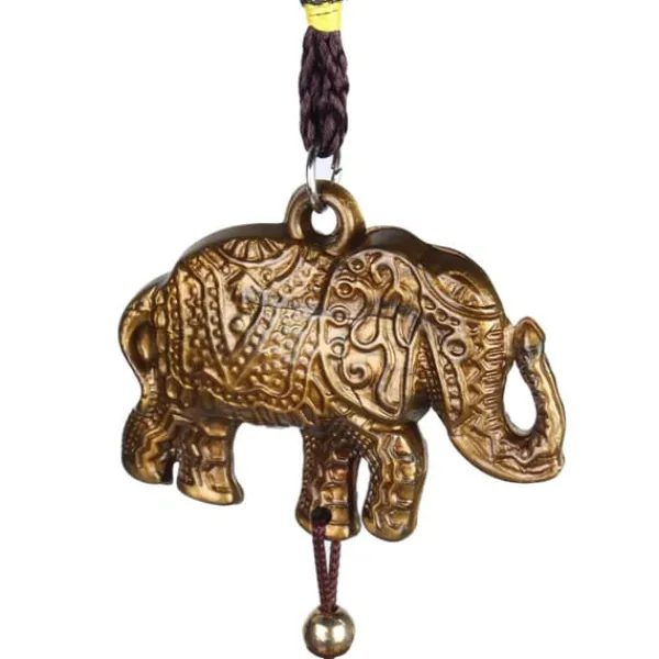 Clearance Lycka till Feng Shui Color Elephant Wind Chimes - Kinesisk heminredning Vinddekoration