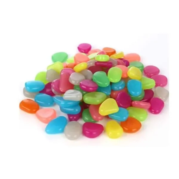 Sale Lysande Sten - Flerfärgad - 200 Bitar - Dekorativ - Fluorescerande - Trädgård Trädgårdsstenar & Klivstenar