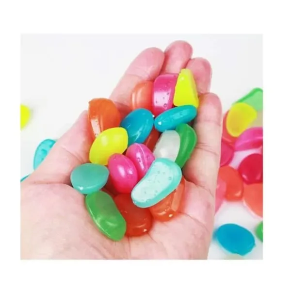 Sale Lysande Sten - Flerfärgad - 200 Bitar - Dekorativ - Fluorescerande - Trädgård Trädgårdsstenar & Klivstenar