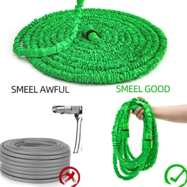 15m flexibel expanderande trädgårdsslang med munstycke/skumtank, standard 1/2" snabbkoppling, ingen dålig lukt, snabbare flöde