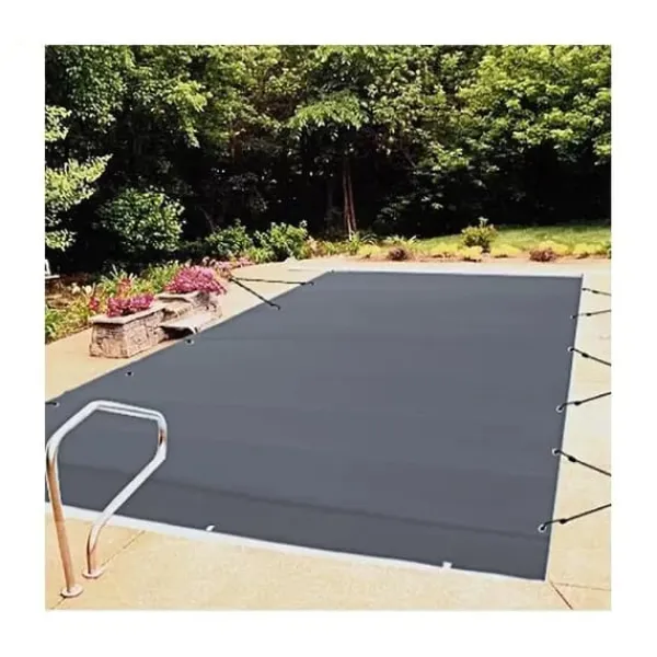 Discount 4m x 7m poolskydd, pool säkerhetsskydd, slitstarkt PVC-material, förbättrad säkerhet, skyddad mot skräp och löv, lätt att installera Pool- & Spatillbehör