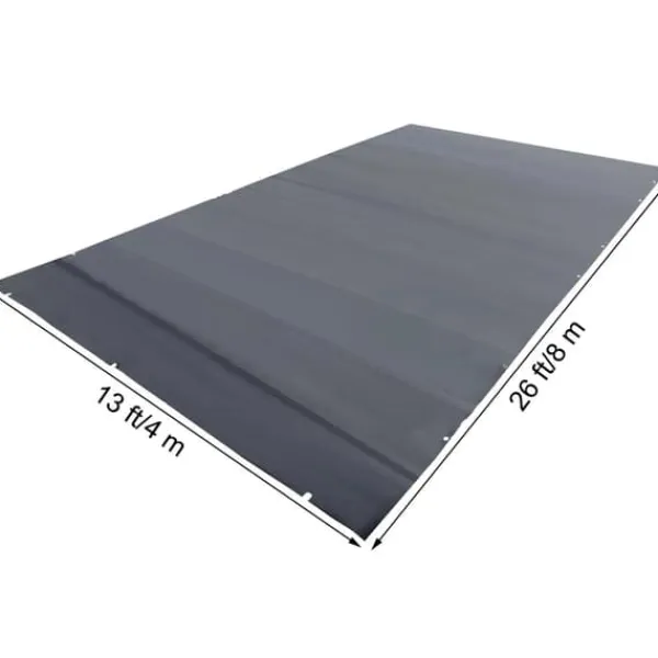 New 4m x 8m poolskydd, pool säkerhetsskydd, slitstarkt PVC-material, förbättrad säkerhet, skyddad mot skräp och löv, lätt att installera Pool- & Spatillbehör