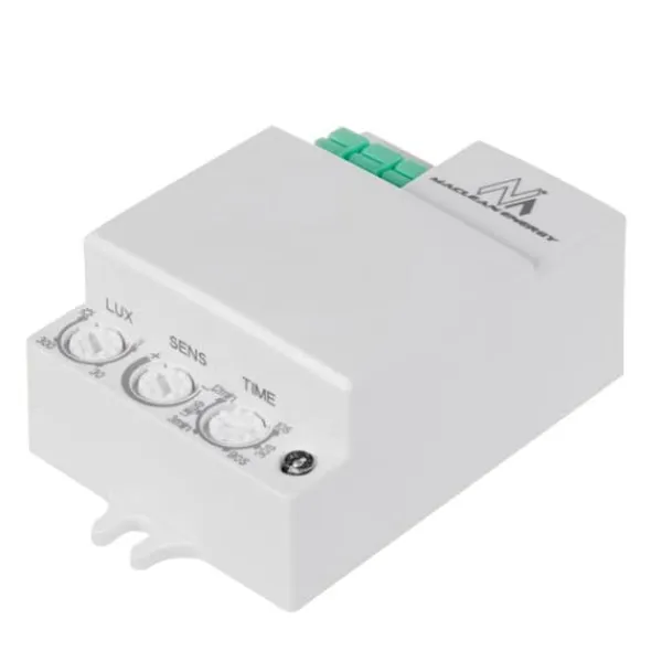Outlet Maclean mikrovågsrörelsedetektor, 8m räckvidd, max 1200W, IP20, 5,8 GHz, MCE316 Rörelsedetektorer