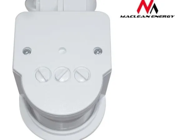Maclean Wall-mounted twilight motion sensor 180 ° 1200W white (MCE25 W)