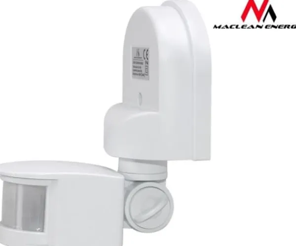 Maclean Wall-mounted twilight motion sensor 180 ° 1200W white (MCE25 W)
