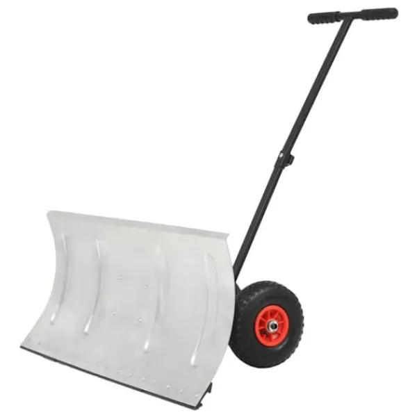 Outlet Manuell snöplog med hjul för enkel snöröjning | Storlek: 100x44 cm Snöborttagning