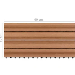 New Markplattor WPC 60x30 cm 6 st 1 m² brun - Markplatta - Markplattor - Home & Living Trädgårdsprydnader