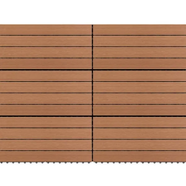 Discount Markplattor WPC 60x30 cm 6 st 1 m² brun Trädgårdsprydnader
