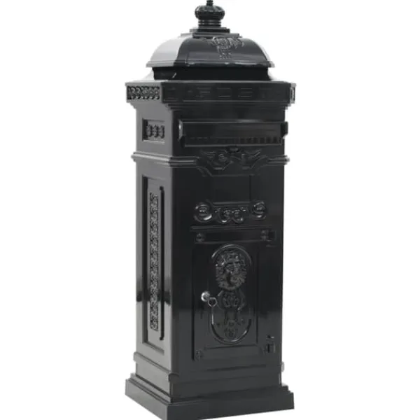 Discount Markpostlåda vintage stil rostfri aluminium svart Postlådor & Brevlådor