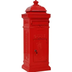 Sale Markpostlåda vintage stil rostfri aluminium röd Postlådor & Brevlådor