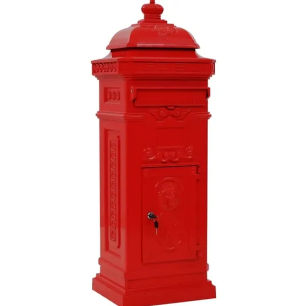 Sale Markpostlåda vintage stil rostfri aluminium röd Postlådor & Brevlådor