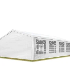 Hot Marquee trädgårdstält 5x8 m lusthus PE 350 N presenning 100 % vattentät vit Tält & Lusthus