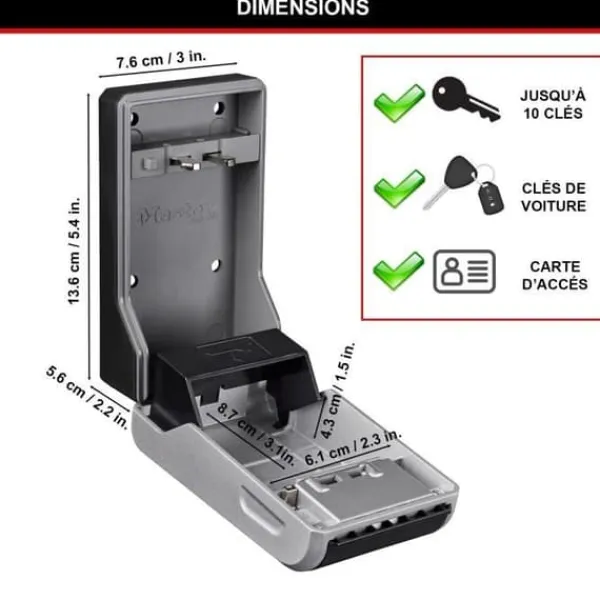 Clearance Masterlock säkerhetsskåp Nyckelbox 5481EURD L format Kassaskåp