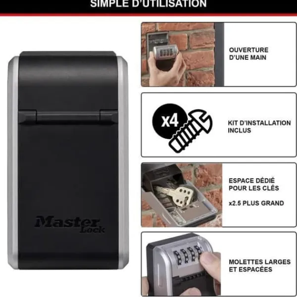 Clearance Masterlock säkerhetsskåp Nyckelbox 5481EURD L format Kassaskåp