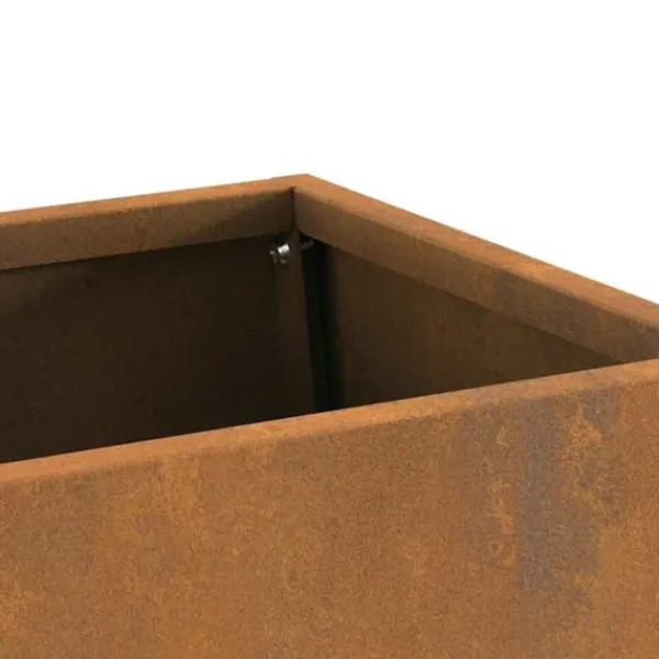 Best Medelstor konformad eldstad i Corten-stål med vedförvaring | Storlek: 60x35x100 cm | Färg: Brun Vedeldade Kaminer