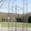 Melissa Rose Arch with Gate - Handcrafted Iron Climbing Plant Support, Bronze Finish, 220cm