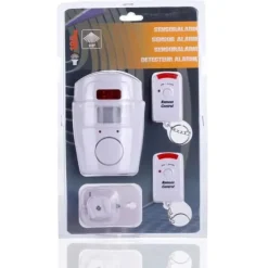 Sale Mengshen® Trådlös Siren Larm Säkerhet Infraröd IR PIR-sensor Rörelsedetektor 2 Fjärrkontroll för hem... Hemlarmsystem