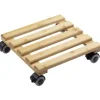 Outlet Metafranc WU0825340 Planteruller Bambus Bæreevne (max.): 60 kg 300 mm x 300 mm x 74 mm Antal hjul 4 Stöd Med Hjul, Säten & Knäskydd För Trädgårdsskötsel
