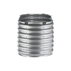 Metall Upphöjd Trädgårdssäng 4x2x2ft, Utomhus Galvaniserad Planteringslåda, Silverfärgad