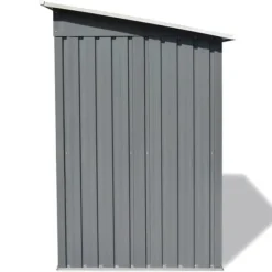 New Metallträdgårdsbod för förvaring - Galvaniserad konstruktion | Färg: Grå | Storlek: Standard Skjul, Garage & Carports