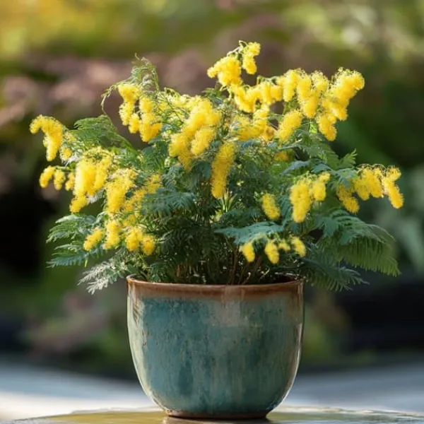 Mimosaträd - Set om 6 - Mimosa dealbata - Höjd 25-40cm - ⌀9cm