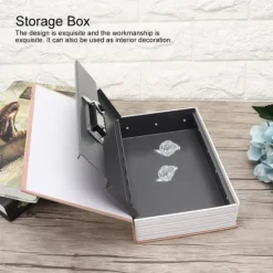 Outlet Mini Imitation Bok Säkerhetsbox Lösenordsskåp Säkerhetsförvaringslåda för Pengar Smycken Kassaskåp