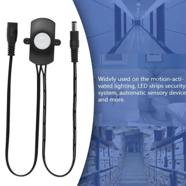 Best Mini PIR Infraröd rörelsesensor detektorbrytare för LED Strip - Svart, 6-24V, 5A Rörelsedetektorer