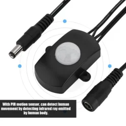 Best Mini PIR Infraröd rörelsesensor detektorbrytare för LED Strip - Svart, 6-24V, 5A Rörelsedetektorer