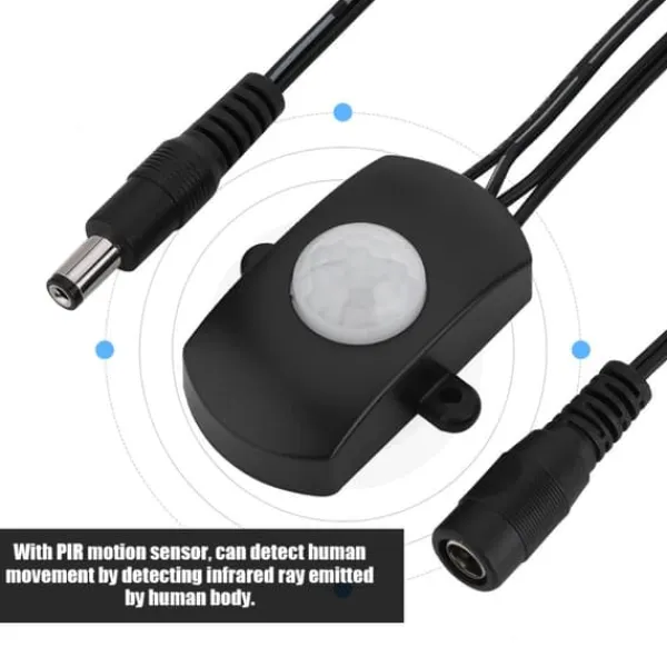 Best Mini PIR Infraröd rörelsesensor detektorbrytare för LED Strip - Svart, 6-24V, 5A Rörelsedetektorer