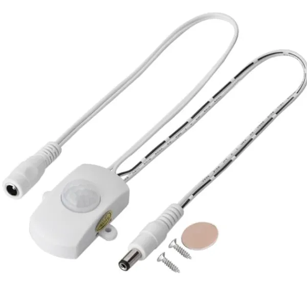 Mini PIR Infraröd rörelsesensorswitch för LED Strip - Vit, 5A, DC 6-24V